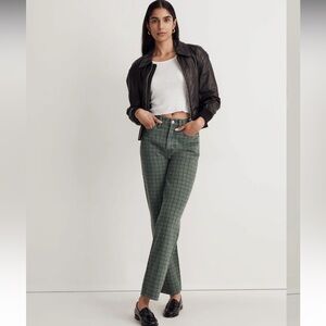 Madewell The Perfect Vintage Straight Jean in Windowpane Plaid
